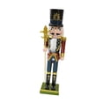 thumbnail image 1 of KLKCMS Christmas Decoration Countertop Party Handmade Wood Nutcracker Figure Red Clothes, 1 of 9