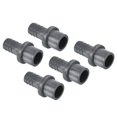 thumbnail image 1 of Unique Bargains Raccord de Tuyau de Réducteur en PVC 20 mm OD 15 mm Barbelé, Lot de 5 Raccords Droits Adaptateur Connecteur, Gris, 1 of 5