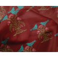 thumbnail image 4 of oneOone Silk Tabby Fabric Bird & Tree Block Print Fabric By Yard 42 Inch Wide, 4 of 4