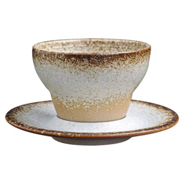 Tasses à Café en Céramique Forme d'Oeuf Tasse à Café Anti-Brûlure Isolation Thermique Tasse à Café avec Soucoupe