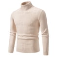 thumbnail image 1 of Birdeem Mens Winter Casual Fashion Solid Color Design Long Sleeved High Round Neck Sweater, 1 of 8
