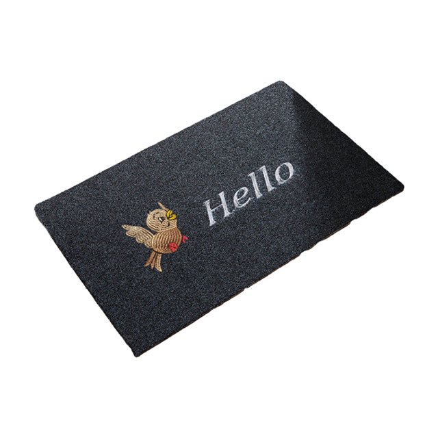 kurtrusly Super Strong Water Absorption Performance Non-Slide Door Mat For Indoor And Outdoor Entrance Mats bird gray base 1Set