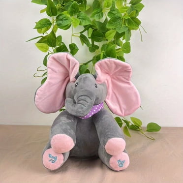 1pc, Hide-and-seek Elephant Plush Toy, Baby Girl Hide-and-seek Game Toy Singing