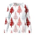 thumbnail image 4 of Pisexur Chandail en Molleton de Noël pour Femmes Sans Capuche Imprimé Graphique Vacances Col Rond Chandail en Molleton Ample Surdimensionné Automne Mode Décontracté Pull à Manches Longues pour Femmes, 4 of 4