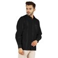 thumbnail image 3 of Bestman Solid Formal Button Down Shirt For Men Long Sleeve With Patch Pocket Business Wear, 3 of 7