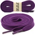 thumbnail image 2 of Solid Flat Shoelaces Hollow Thick Athletic Shoe Laces Strings 2 Pair, 2 of 7
