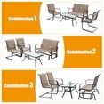 thumbnail image 4 of Costway Ensemble de Mobilier de Patio Extérieur 4 Pcs Chaises Rembourrées à Glissière Causeuse Table Basse, 4 of 8