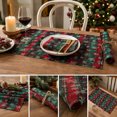 thumbnail image 1 of Christmas Plaid Placemats Set Tartan Snowflake Table Mats Washable Stain Resistant for Dining Table Kitchen Holiday Party Decorations Winter Decor, 1 of 7