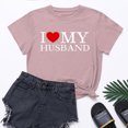thumbnail image 2 of Penkiiy T-Shirt Femme J'aime Mon Mari Mignon Relation Mariée TG Rose, 2 of 7