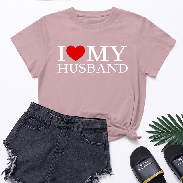 Meichang T-Shirts Graphiques pour Femmes T-Shirts de la Saint-Valentin T-Shirts Graphiques Mignons avec Cœur Hauts Décontractés à Col Rond Manches Courtes Coupe Ample T-Shirts de Fête T-Shirts de la Saint-Valentin