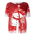 thumbnail image 1 of Christmas Family Pajamas Set Matching Sleepwear Deer Snowflake Print Pullover + Pants Set, 1 of 5