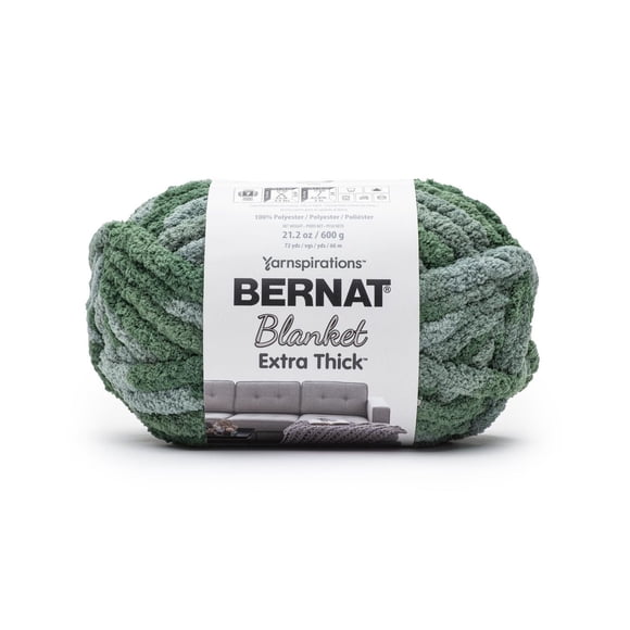 Bernat® Blanket Extra Thick™ #7 Jumbo Polyester Yarn, Underbrush 21.2oz/600g 72 Yards