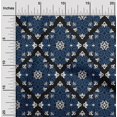 thumbnail image 1 of oneOone Tissu Popeline de Coton Imprimé Ikat Tourbillon au Mètre 56 Pouces de Large, 1 of 4