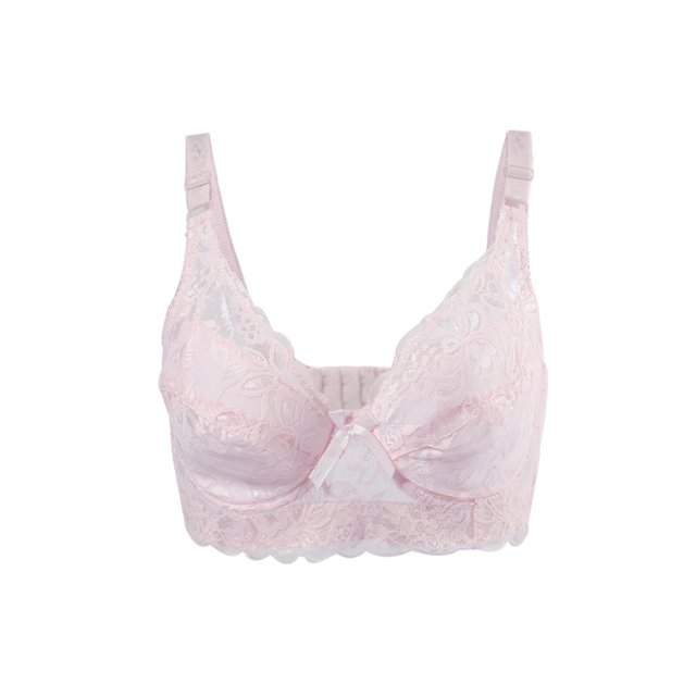 INSPIRE CHIC Soutiens-Gorge pour Femmes à Bonnets Couvrants Respirants Confort Dentelle Florale Couvrance Totale Non Rembourré à Armatures 40/90 Convient à 38B/C Rose Pâle