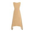thumbnail image 4 of Ovzne Robes d'Été pour Femmes 2025 Robe de Plage Robes Sans Manches Col Rond à Cordon Décontracté Volanté Robe Trapèze Mini Grande Taille en Liquidation, 4 of 7