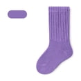 thumbnail image 4 of Solid Color Mid-Leg Socks for Boys and Girls, Princess Style Comfortable Loose Socks, Baby Socks, Student Sports Socks, 4 of 6