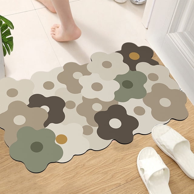 Bath Mats for Bathroom Floor Absorbent Bathroom Bath Mat Shower Rug Quick Drying Bath Mats Kitchen Entrance Doormats Home Floormat Bathtub Carpet Quick Dry Bath Mat