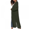 thumbnail image 3 of Women‘s Lightweight Long Sleeve Cardigan Sweaters Irregular Split Open Front Thin Knit Sweater with Pockets, 3 of 5
