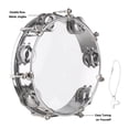 thumbnail image 3 of 8-inch Tambourine Handbell Hand Drum with Double Row Jingles Musical Percussion Instrument, 3 of 8