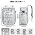 thumbnail image 3 of Aesthetic Watercolor Floral Insulated Backpack Cooler - 20L High Capacity, Lightweight & Portable, 3 of 5