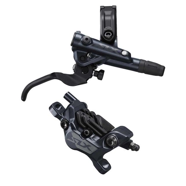 Shimano, SLX BL-M7100/BR-M7120, MTB Hydraulic Disc Brake, Rear, Post mount, Disc: Not included, 444g, Black, Set