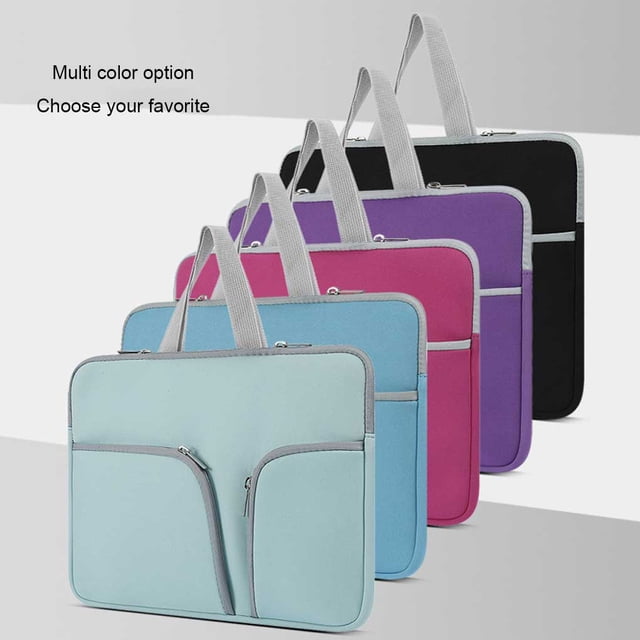 VONKY Laptop Sleeve Waterproof Computer Case Portable Bag Pocket Carrier Pouch Protector Reusable Compartments Business Storage Black 17inch