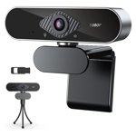 Webcam 1080P Caméra Web en streaming pour PC HD Cam Web avec Microphone 360 Rotation USB Webcam pour ordinateur portable