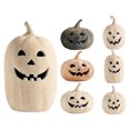 thumbnail image 4 of Handmade Terracotta Pumpkin Jack O'-Lantern a Hallowmas Handcrafted Gem for Home Festivities & Fall Decorations for Home, 4 of 7