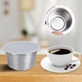 thumbnail image 4 of Capsule à Café Réutilisable en Acier Inoxydable pour Cafetière, Durable et Facile à Utiliser avec Couvercle en Silicone de Qualité Alimentaire, Haute Précision de Filtration, Convient à la Maison Ou au Bureau, 4 of 7