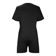 thumbnail image 4 of LSLJS Women's Summer Casual Short Sleeve Rompers Loose Shorts Overalls Jumpsuit with Pockets, 4 of 5