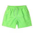 thumbnail image 3 of Yuyuzo Shorts for Men Drawstring Elastic Waisted Casual Summer Beach Shorts Solid Color, 3 of 7