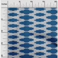 thumbnail image 1 of oneOone Georgette Viscose Fabric Plus Sign Kasuri Printed Fabric 1 Yard 42 Inch Wide, 1 of 4