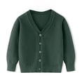 thumbnail image 1 of Liyamei Unisex Boy' Girls' Cardigans Sweater V Neck Long Sleeve Button Soild Knit Sweaters For 2 10 Years, 1 of 3