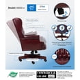 thumbnail image 2 of Pemberly Row High Back Faux Leather Tufted Executive Chair in Oxblood, 2 of 5