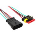 thumbnail image 3 of Car Waterproof Connector, Waterproof Practical Safe Connection Waterproof Electrical Connector Convenient  for Marines for Trucks for Boats for Cars 4P,5P,6P, 3 of 8