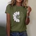 thumbnail image 2 of T-Shirt d'Été Tournesol pour Femmes Grande Taille Blouse Ample Manches Courtes Graphique Décontractée Polyester, 2 of 4