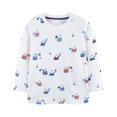 thumbnail image 1 of 2025 2-8 Ans Garçons Filles Pull Vêtements d'Automne Tendance Manches Longues Col Rond Blanc, 1 of 6