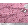 thumbnail image 2 of Soimoi Pink Poly Georgette Fabric Flower Artistic Print Sewing Fabric Yard 52 Inch Wide, 2 of 3