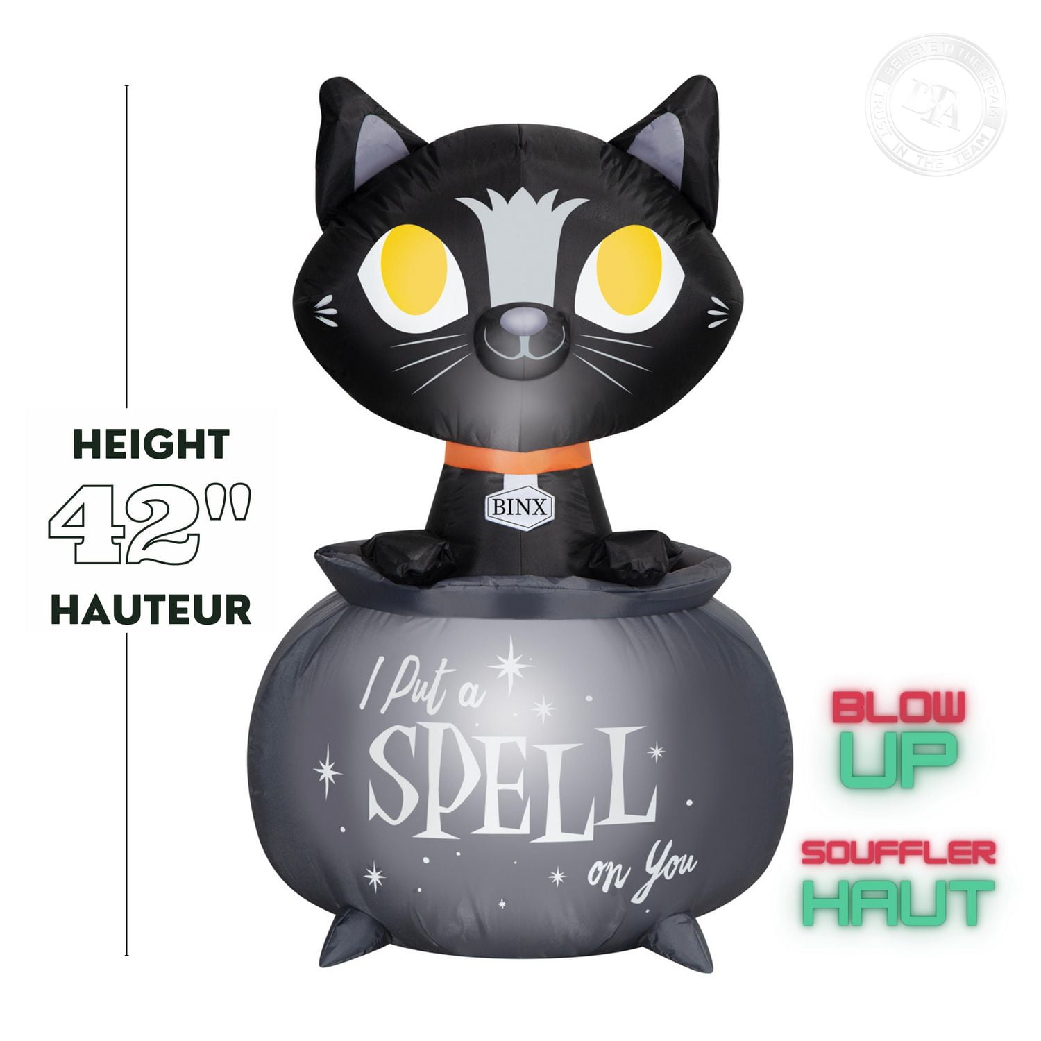 Halloween Inflatable Binx in Cauldron