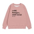 thumbnail image 1 of Chandails à Manches Longues pour Filles Rabais Chandail à Col Rond Surdimensionné pour Filles Mode Enfants Chandail à Manches Longues Hauts 1-12 Ans Chandails à Manches Longues pour Filles Rouge-1 11-12T, 1 of 6