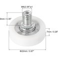 thumbnail image 2 of MYG 8 Pack Plastic Drawer Pulley Replacement Wheels Bearing Small Pulley with Nuts, 2 of 5
