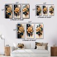 thumbnail image 4 of Designart "Roses in Yellow and Blue Hues I" Floral & Botanical Framed Wall Art Set Of 3 - Yellow Rose Frame Gallery Wall Set For Home Decor, 4 of 6