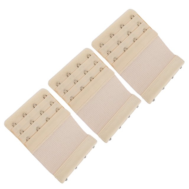 AMERTEER Rallonge de Soutien-Gorge Extensible Élastique 4 Crochets Noir (Lot de 3)