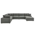 thumbnail image 1 of Modway Commix Canapé Sectionnel 7 Pcs Surrempli Garni de Duvet Gris, 1 of 10