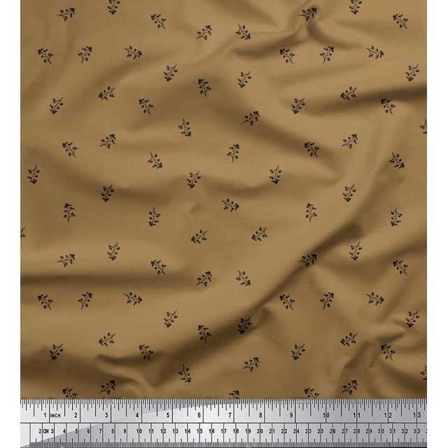 Soimoi Velvet Fabric Artistic Floral Shirting Printed Fabric 1 Yard 58 Inch Wide