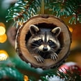 thumbnail image 4 of Boovnll Christmas Tree Decorations, Christmas Animalss Ornaments Owls Raccoons Christmas Decorations Christmas Tree Pendants 2D Flat Printing Acrylic Small Pendants, Christmas Decorations, 4 of 5