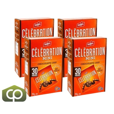 Leclerc Celebration Mini Biscuits aux Pépites de Chocolat, 780 g (27 oz)(4/caisse)