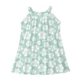 thumbnail image 1 of WEIYLL Robes pour Filles Sortie de Plage Sans Manches Débardeur Imprimé Palmier Fleur Volants Robe Vert Menthe 13-14 Ans, 1 of 4