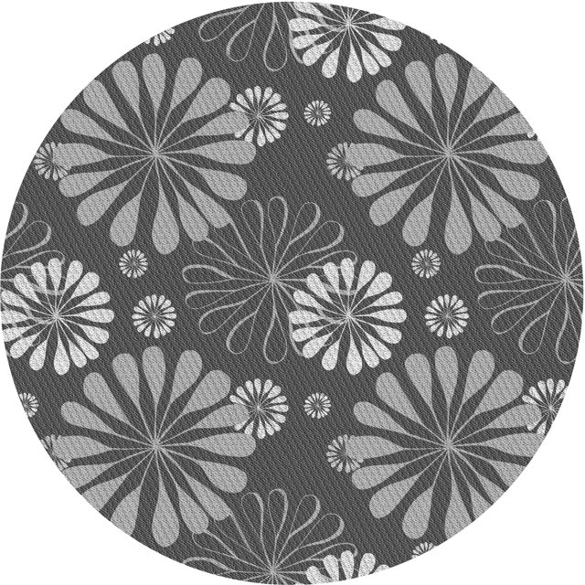 Ahgly Company Tapis d'Intérieur Lavable en Machine Carré Transitionnel Gris Foncé, 3 Pieds Carré