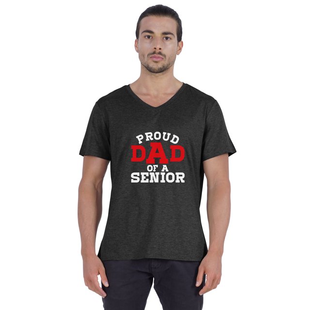 Inkmeso Mens Gradution Tee Shirt Proud Dad Of A Senior€ Graphic Print Tshirt For Daddy Gift